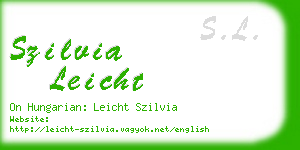 szilvia leicht business card